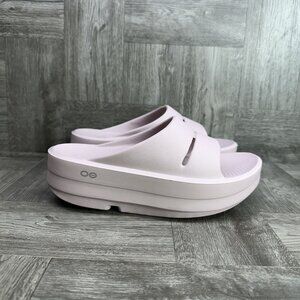 OOFOS OOMega OOAHH Women's size 9 Stardust Platform Comfort Slide